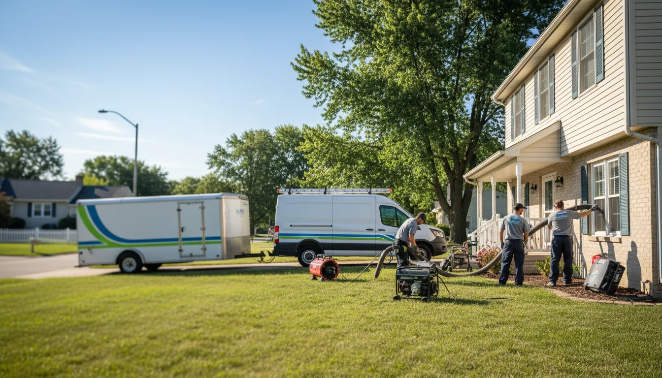 Flooded Basement Restoration And Cleanup With Repair in Fort Branch, IN near me